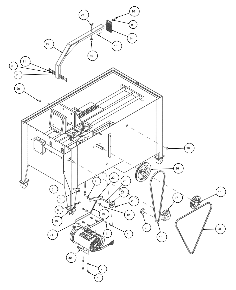 Section 02 Diagram and Parts List for HP30 168084 MK Diamond Tile Saw